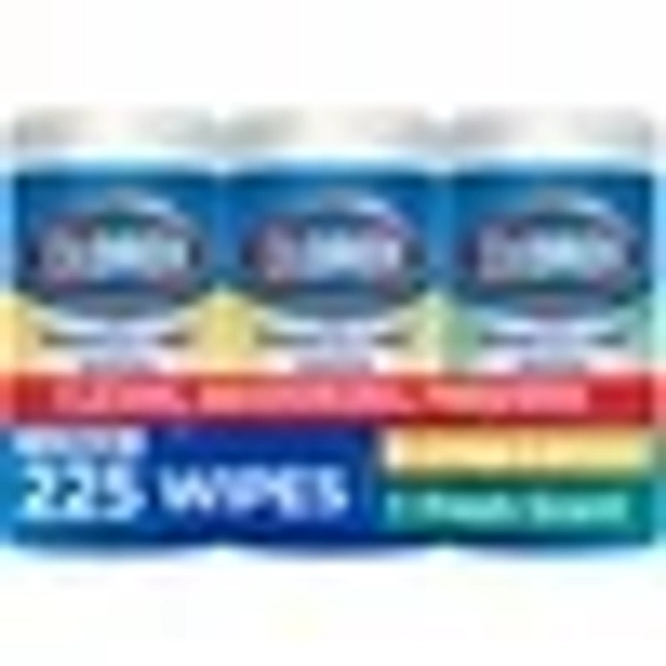Clorox Disinfecting and Cleaning Wipes, Crisp Lemon and Fresh Scent, 75 Count Each, 3 Pack