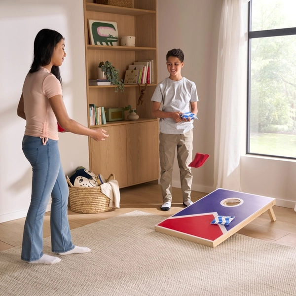 Wooden Cornhole Board with Bean Bags Set