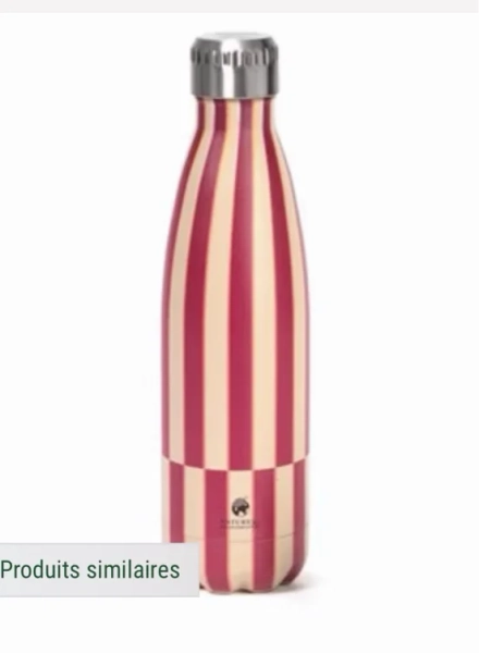 Bouteille isotherme à rayures 500ml