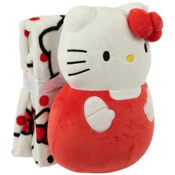 Hello Kitty Pillow and Throw Set