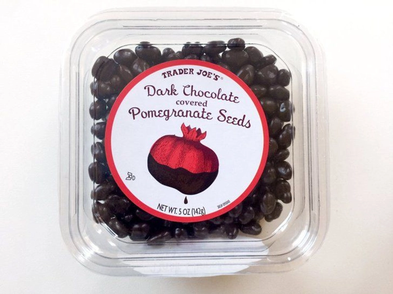 Discover the Best Trader Joe's Chocolate-Covered Treats | Dark chocolate covered pomegranate, How to make trader joe's dark chocolate almonds, Pomegranate seeds