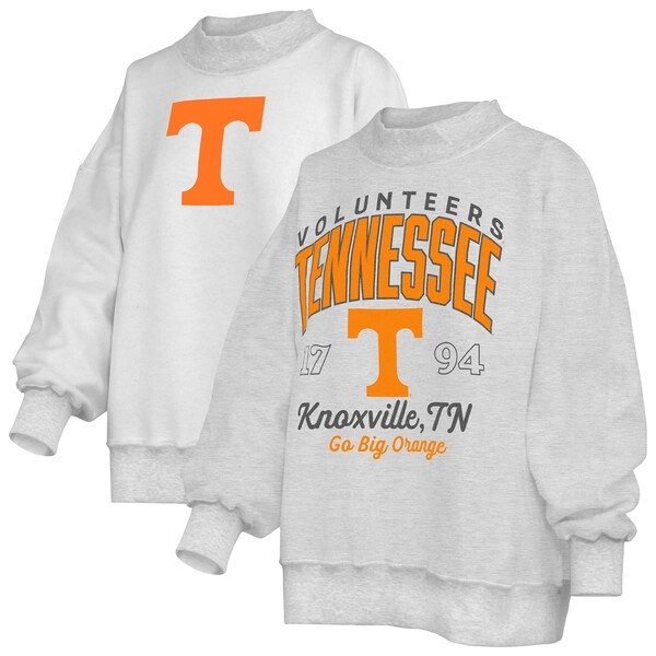  Tennessee Volunteers Pressbox Women's Reversible Sweatshirt - Heather Gray