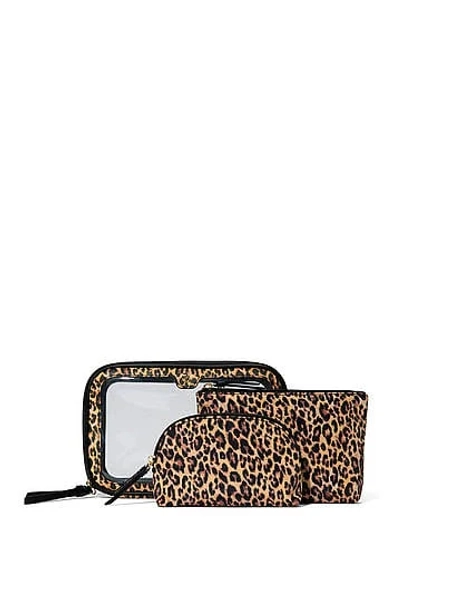 Victoria's Secret 3-Piece Print Makeup Bag Set