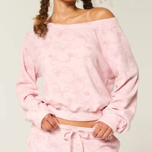Hollister Gilly Hicks Off-The-Shoulder Waffle Top