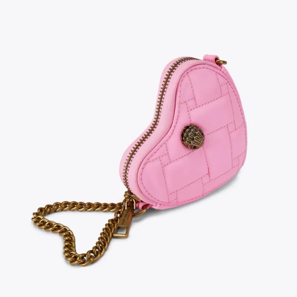 MICRO HEART CROSS BODY Pink Heart Micro Bag by Kurt Geiger London