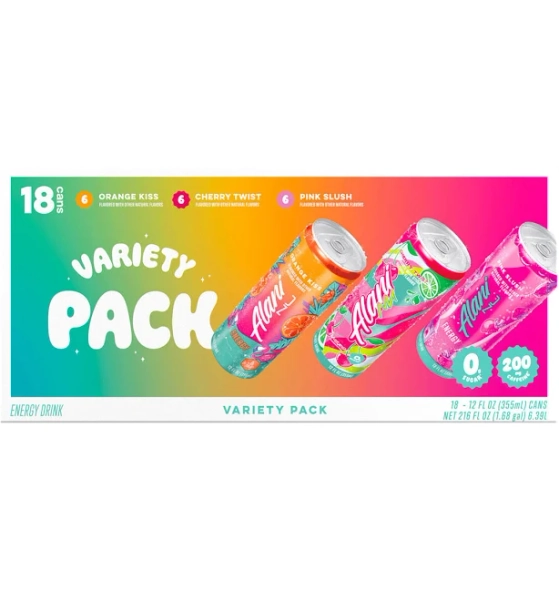 Alani Nu Energy Drink Variety Pack 12 Fluid Ounce Pack of 18