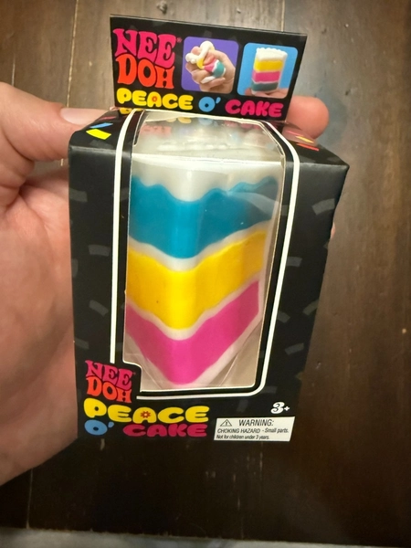 Needoh Peace O’ Cake Multi-Color Sensory Toy for Kids Nee Doh Cake AUTHENTIC