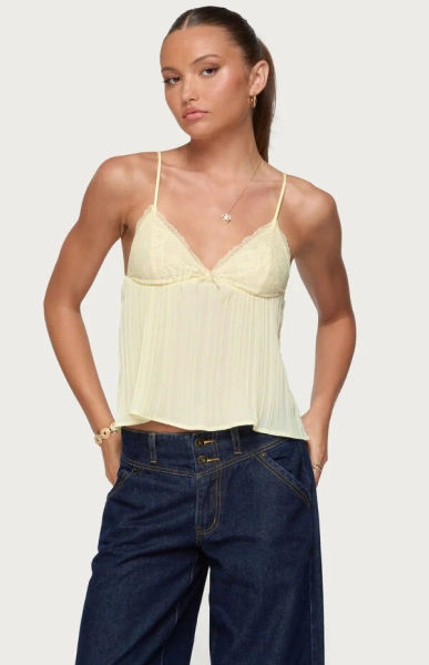 Rhian Lacey Pleated Babydoll Top