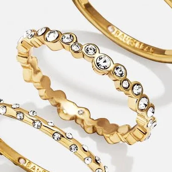 BaubleBar Lily Ring Set