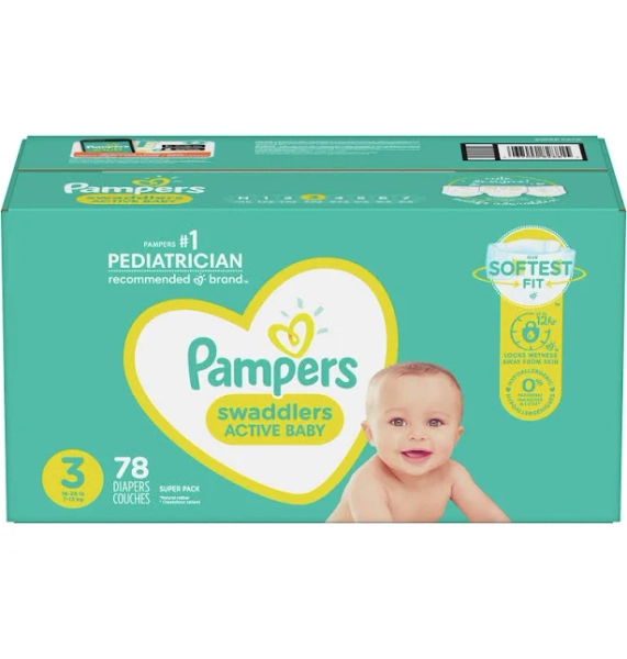 Pampers Diapers Swaddlers Size