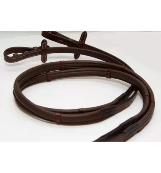 ThinLine English Reins With Stops In Dark Brown