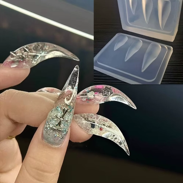 2pcs 3D Dragon Claw Nail Mold Silicone Template