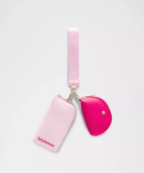 Dual Pouch Wristlet *Wallet - Blissful Pink/Calypso Pink - ONE SIZE