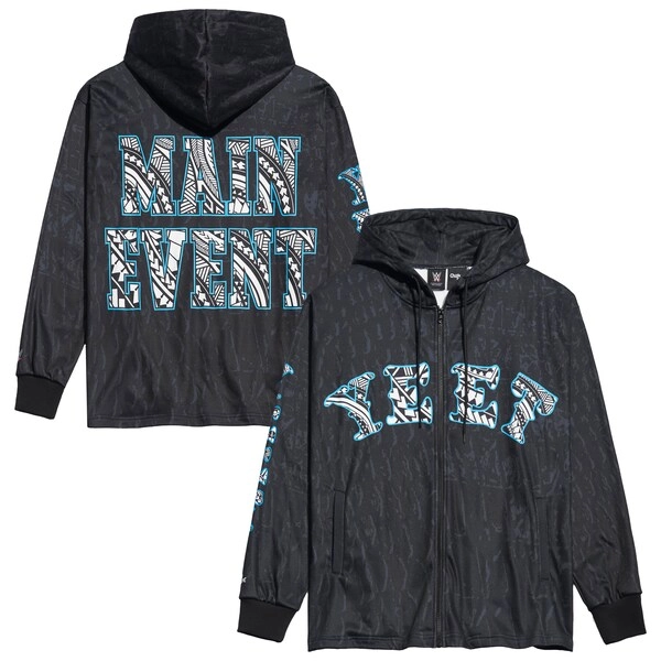 Men's Chalk Line Black Jey Uso YEET Entrance Full-Zip Hoodie
