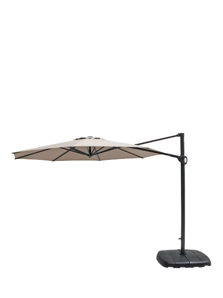 KETTLER Freestanding 360 Rotating Arm Parasol & Base, 3m