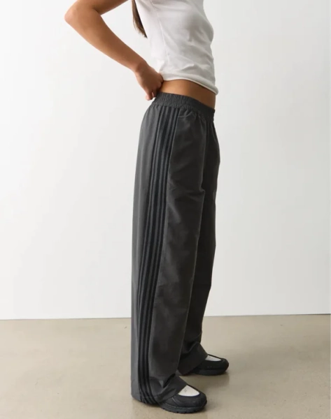 Woven Stripe Straight Leg Jogger
