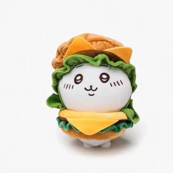 Creative New Chiikawa burger Plush Toy Cute Hachiware USAGI Plush Doll Stuffed Kawaii Anime Figure For Kid Girl Gift