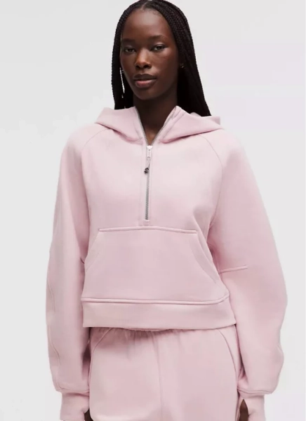 Scuba Oversized Half-Zip Hoodie - Heathered Core Medium Grey - XS/S