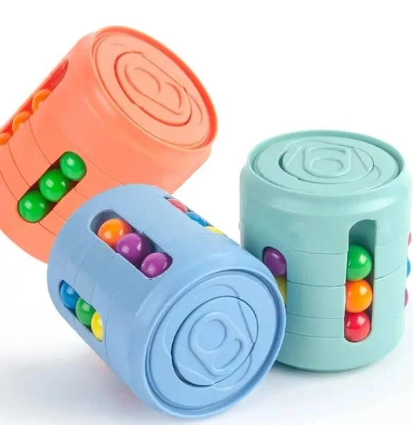 Multiple Functions Fidget Spinner Magic Colorful Beans Finger Spinning Relieves Stress Decompression