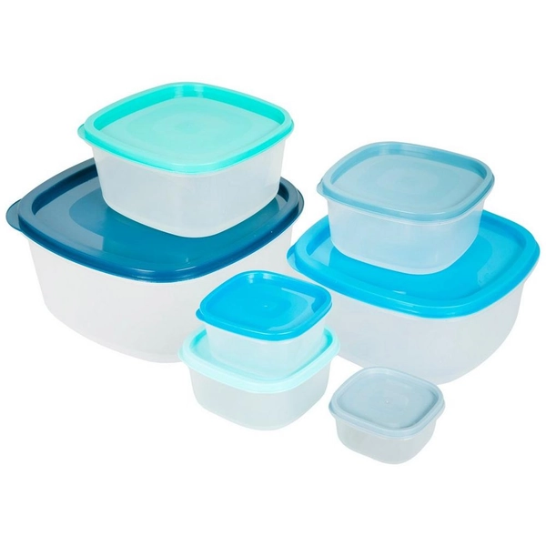 Colorful Nested Square Food Storage Containers 