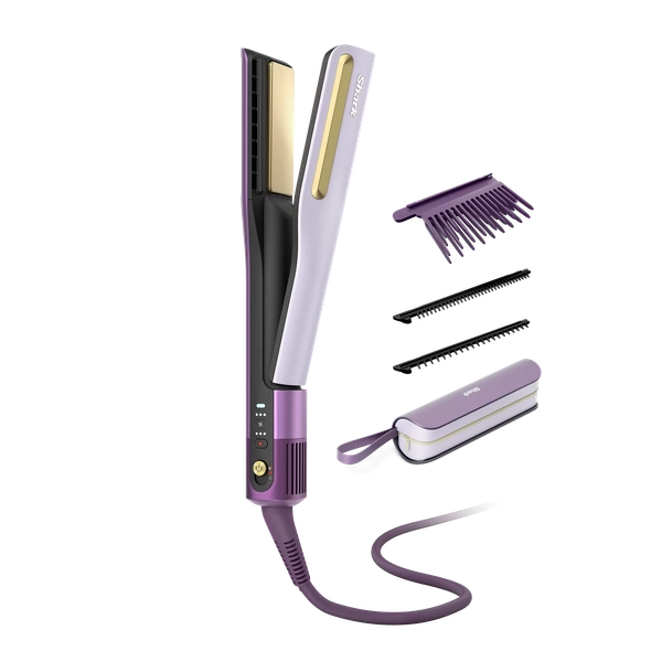 Shark SilkiPro Hair Straightener & Dryer-Plum Satin HT401UKPU