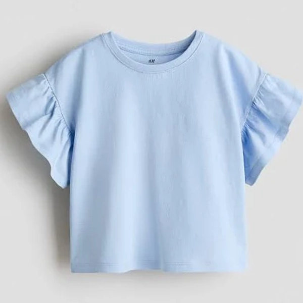 H&M Girls Flutter-Sleeved Top