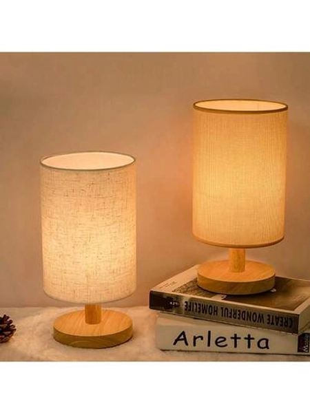 1pc USB Powered Linen Lamp, Modern USB Powered Linen Desk Lamp, Ideal Gift For Friends On Holidays And Birthdays, Suitable For Living Room And Bedroom Decor (Battery Not Included), Bedside Lamp
