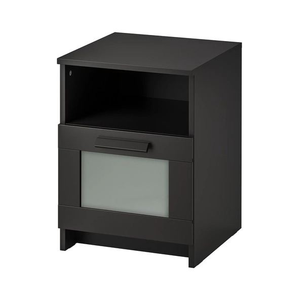 BRIMNES Nightstand - black 15 3/8x16 1/8 "