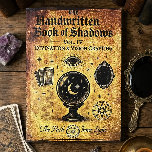 Handwritten Book of Shadows / A5 Size Ancient Witchcraft Magic Notebook / Ancient Ritual Witchcraft And Shadow Magic Notes / Gothic And Fantasy Magic Book / Unlock Mysteries, Awaken Inner Prophet, Third Eye Ritual