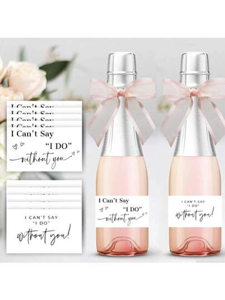 5pcs/10pcs/20pcs,Bridesmaid Champagne Labels Bridesmaid Proposal Labels Will You Be My Bridesmaid Or Bridesmaid Gifts Champagne Labels Bridesmaid Gifts Holidays Valentine's Day And Other Holidays Summer Birthday Wedding Beach Back To School School Supplies Room Decor