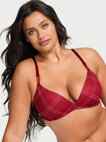 Sexy Tee Schimmernder, bügelloser Push-up-BH mit Netzstoff und Schnürung