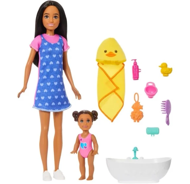 Barbie Skipper Babysitters Inc. Bath Time Playset
