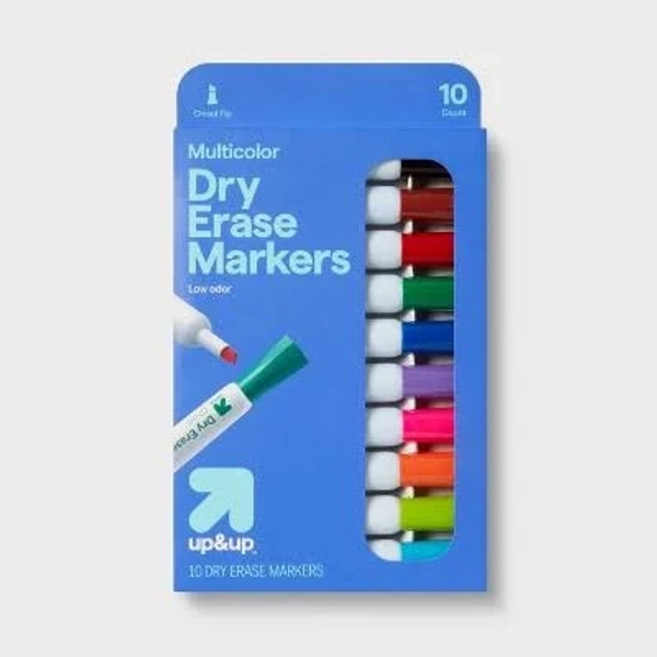 10ct Chisel Tip Dry Erase Markers Multicolor - up&up : Whiteboard Markers, School Supplies, Bold Point, Ages 10+