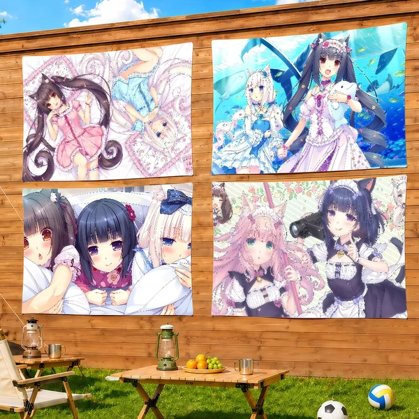 Game Nekopara Flag Decorative Home Yard & Garden Decor Banner - Indoor Outdoor Wall Hanging Flag - AliExpress 15