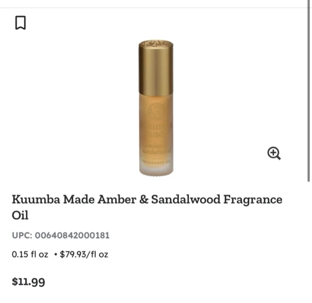 Kuumba Made Amber & Sandalwood Fragrance Oil Same-Day Delivery or Pickup | Sprouts Farmers Market