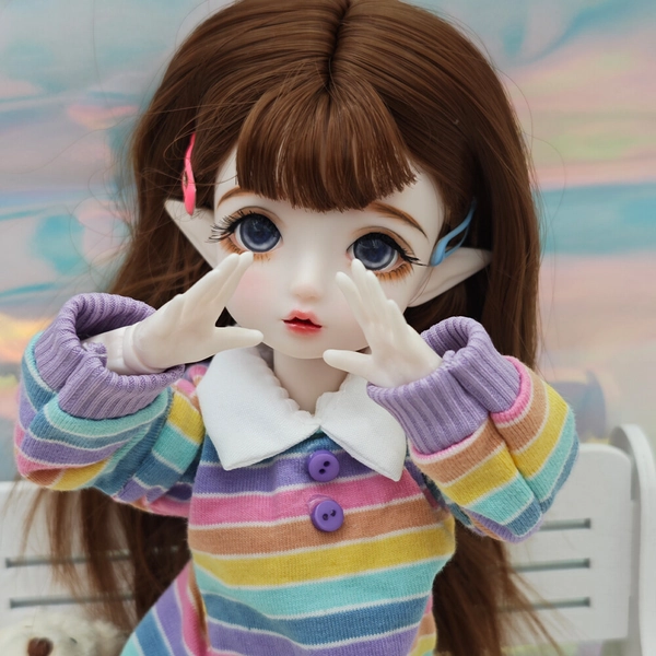 BJD Doll Full Set Girl Toy 1/6 Ball Jointed Dolls Eyes Face Makeup Clothes Shoes