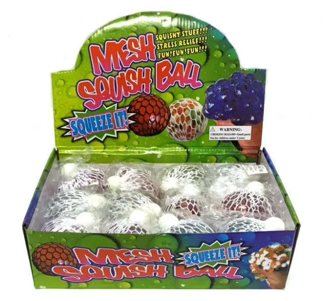 Light Up Mesh Squish Ball - 1 Dozen