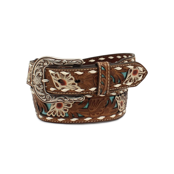 White Flower Embroidery Belt