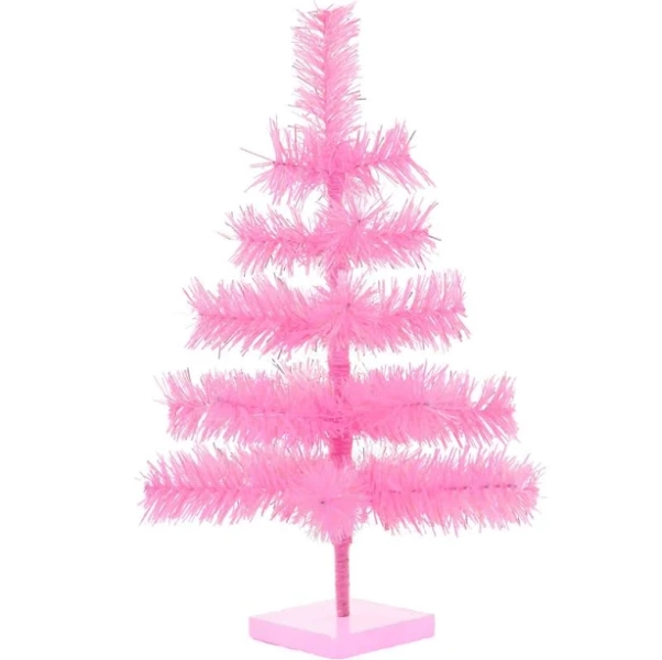 18in Small Pink Barbie Tinsel Christmas Tree 1.5ft Table-top