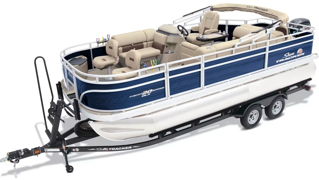 2024 SUN TRACKER FISHIN BARGE 20 DLX w/ 90 ELPT FourStroke Command Thrust Mercury FourStroke