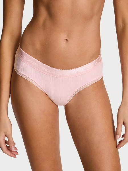 Logo Heart Pointelle Hiphugger Panty
