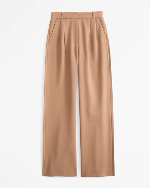 Curve Love A&F Sloane Tailored Wide Leg Pant
