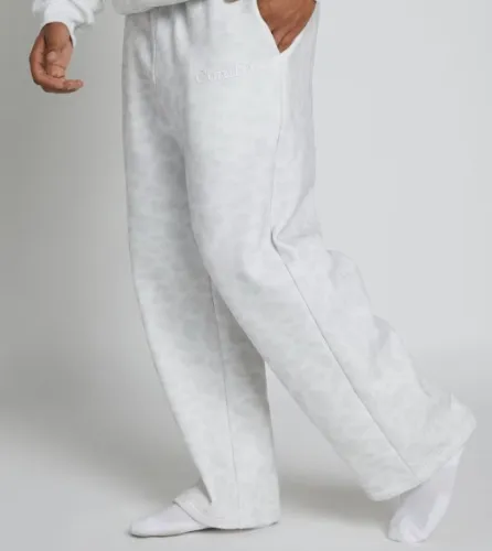 Snow Leopard Straight Leg Sweats