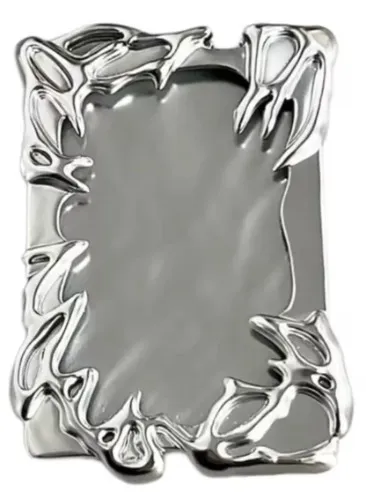 Chrome Y2K Photocard Holder Keychain Frame