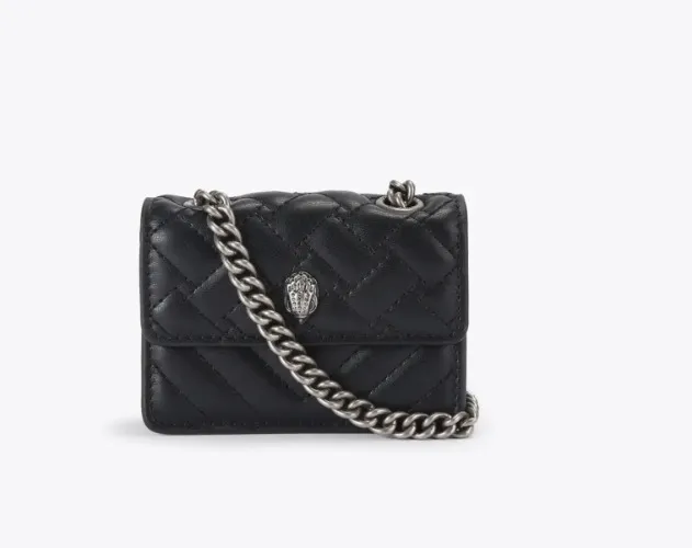 MICRO KENSINGTON Dark Brown Micro Cross Body Bag by KURT GEIGER LONDON