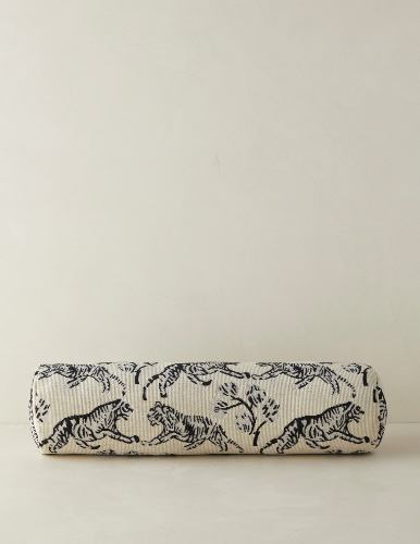 Tiger Jacquard Bolster Pillow by Sarah Sherman Samuel