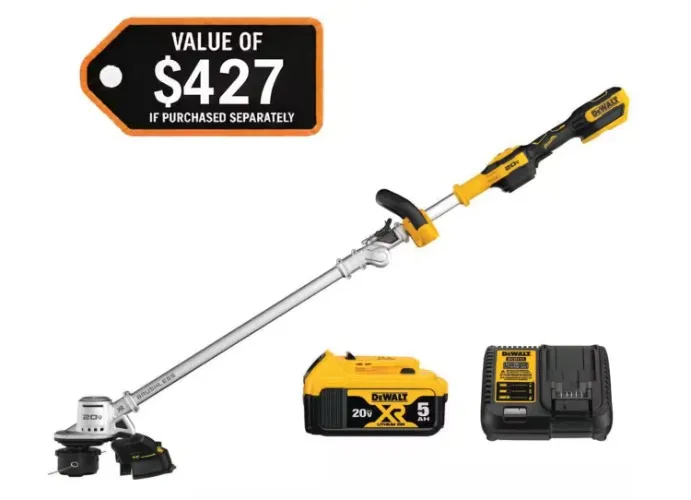 20V MAX 14 in. Brushless Cordless Battery Powered Foldable String Trimmer Kit with (1) 5 Ah Battery & Charger
