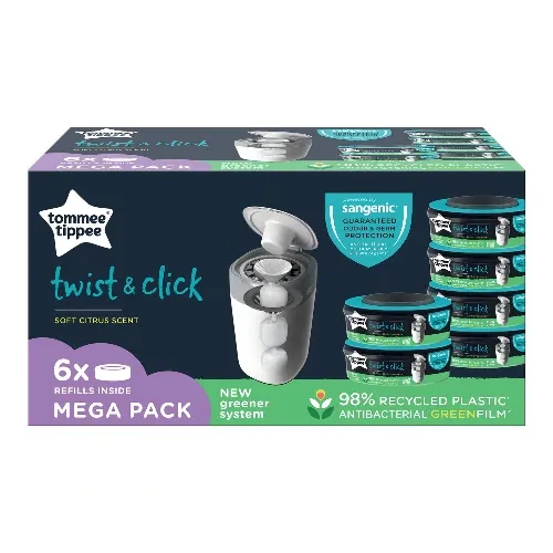 Tommee Tippee Twist & Click Nappy Disposal Unit Refill 