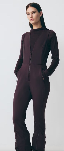 PANTALONI A SALOPETTE DA SCI SPAZZOLATI
