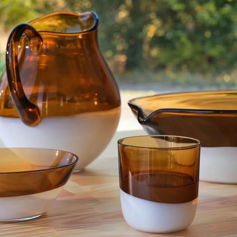 OMMJÄNGE Glass - brown 28 cl